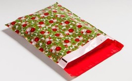 50 10x13 Green &amp; Red Christmas Designer Mailers Poly Shipping Envelopes ... - £19.77 GBP