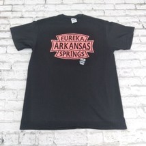 Eureka Springs Arkansas T Shirt Womens Medium Black Neon Orange Lace Emb... - £14.14 GBP