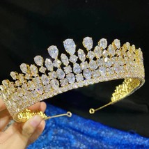 Wedding Tiara,Crown,Tiara，Bridal Crown,High Quality Jewellery ，Extended Behind T - £131.20 GBP