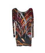 BCBG Maxazria Multicolor Bodycon Dress Long Sleeves Stretch Pullover Siz... - $10.64