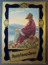Prayer Changes Things Cardboard Plaque Christ At Dawn Warner Press Radia... - £50.23 GBP