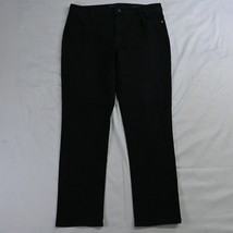 Bandolino 16 Amy Mid Rise Straight Black Stretch Denim Jeans - $14.69