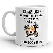 Personalized Red Merle Australian Shepherd Coffee Mug, Custom Dog Name, Customiz - £11.76 GBP