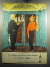 1957 Walker&#39;s DeLuxe Bourbon Ad - art by Ludwig Bemelmans - £14.55 GBP