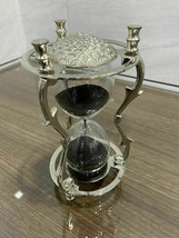 Maritime Nautical Sand Timer Brass Black Sand Hourglass Collectible For ... - £66.03 GBP