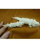 liz-20 Mama + baby Lizards of shed ANTLER figurine Bali detailed carving... - $255.99