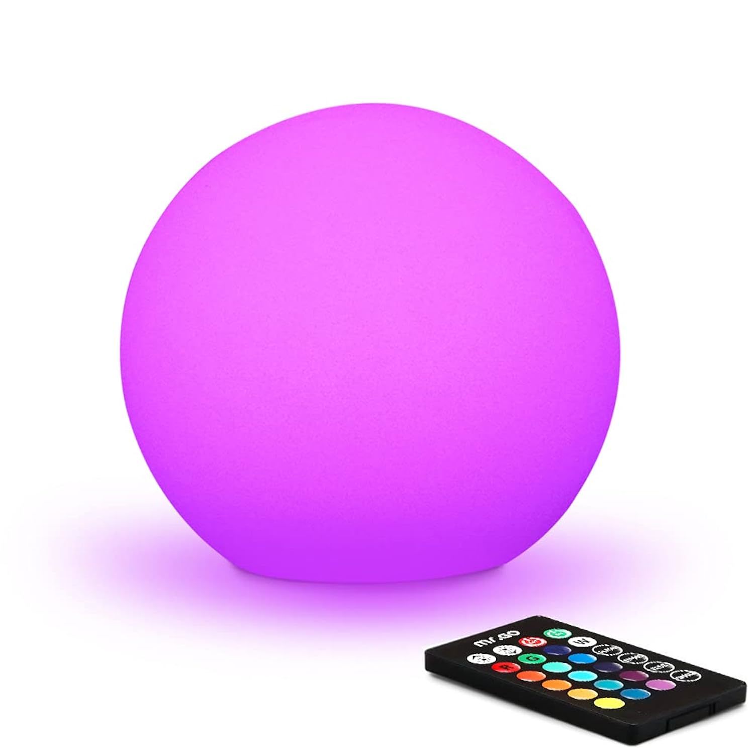 6-Inch Rgb Color-Changing Led Globe Orb Light W/Remote, Mood Lamp Kids Night Lig