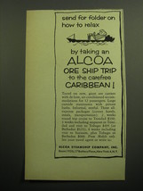 1957 Alcoa Steamship Company Ad - Send for folder on how to relax - £14.53 GBP