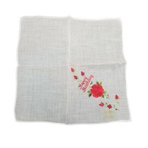 Treasure Masters Vintage (Happy Birthday) Handkerchief Made In Switzerland 10.5&quot; - £9.28 GBP