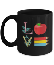 Love Teacher black coffee mug, coffee cup 11oz and 15oz  - £16.23 GBP