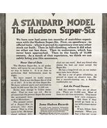1916 Hudson Motors Standard Super Six Advertisement Automobilia Ephemera... - $365.38 MXN