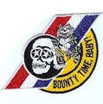8&quot; Usn Navy VF-2 Bounty Time Hunters Red White Blue Stripes Embroidered Patch - £28.10 GBP