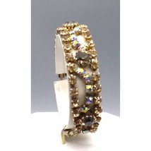 Vintage Art Deco Rhinestone Bracelet, Sparkling Glam with AB Crystals - $81.27