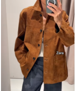 ZARA BNWT 2025. BROWN SUEDE LEATHER SUEDE ACKET LIMITED EDITION. 2969/061/700 - $230.11