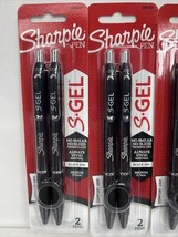 (2) Sharpie S-Gel BLACK Ink 0.7 Grip Retractable Gel Pen 2 pk COMBINE SHIP! - $5.39