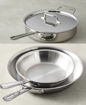 All-Clad d5 Polished 5-ply Stainless 4-Qt Sauté Pan with 8&quot; &amp; 10&quot; Fry Pa... - $233.74