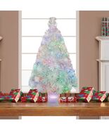 Holiday Time 32 inch White Fiber Optic Mini Christmas Tree Color Changin... - $31.67