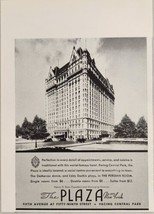 1936 Print Ad The Plaza Hotel Facing Central Park New York City,NY - £10.22 GBP