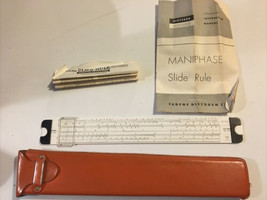 Dietzgen No. 1767 Plastic Slide Rule K+E Leather Case VINTAGE Manual Cal... - $24.74