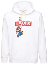 Levi&#39;s x Nintendo Super Mario Bros Graphic Sweatshirt Hoodie White Small... - £39.10 GBP