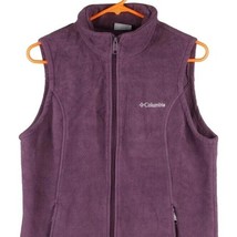 Columbia Womens Purple Full zip mock neck Benton Springs Fleece Vest Medium - £22.71 GBP