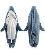 Wearable Shark Blanket Hoodie, Unisex M 53&#39;&#39;-59&#39;&#39; Height Flannel One Piece - $47.45 CAD