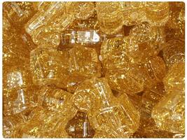 BeadTin Gold Sparkle 25mm Car Pony Beads (24pcs) - $2.39