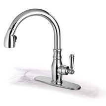 La Toscan Old Fashion Single Handle Deck Mounted Kitchen Faucet with Pul... - $257.40