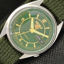 Seiko 5 Automatic 6309A Japan Mens DAY/DATE Green Watch + 1 Strap a313197-1 - £27.05 GBP