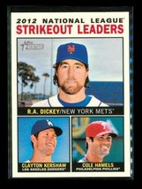 2013 Topps Heritage Strikeout Leaders Baseball Card #5 Dickey Kershaw Hamels - £6.61 GBP