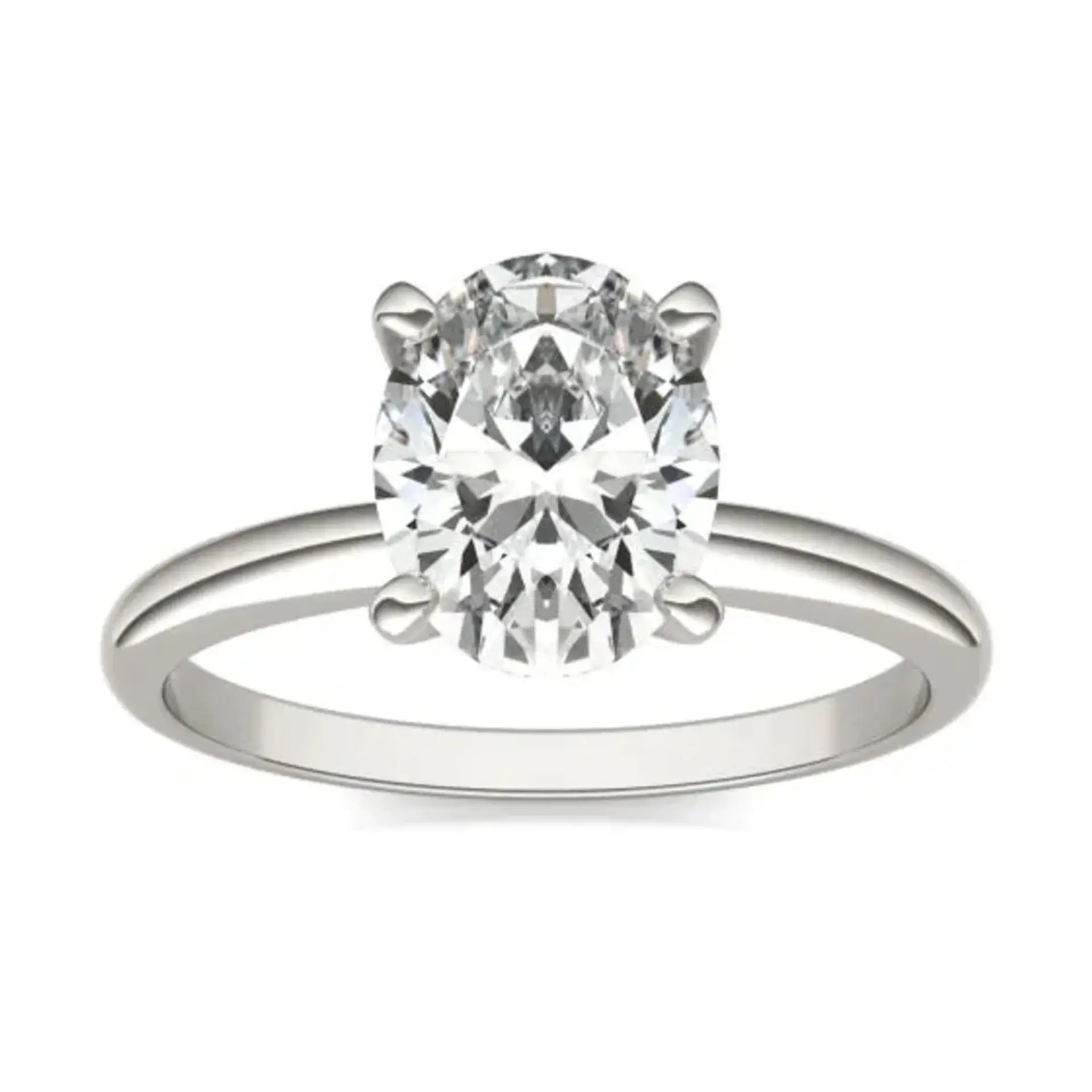 2.00 CTW AGI Certified Oval Lab Grown Diamond Solitaire Engagement Ring ... - $1,299.14