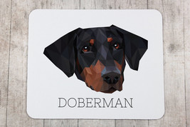 A computer mouse pad with a Dobermann dog. A new collection with the geometric d - £7.90 GBP