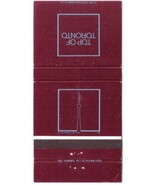 CN Hotels Matchbook Cover Top Of Toronto Burgundy Canadian National Hotels - $1.97