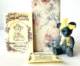 Jan Hagara Bluebeary Mini Teddy Bear Resin Figurine Toy M11352 Box &amp; COA 2.5&quot; - £13.34 GBP