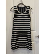 Max Studio Black And White New Braided Knit Detail Stripe Sleeveless Sheath - $14.85