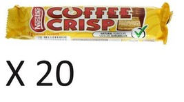 20 Coffee Crisp Chocolate Bars Full Size 50g Each NESTLE Canada FRESH DE... - $39.59