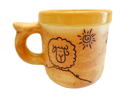 Mug Mexico Studio Folk Art Pottery Signed AG Sheep Henry Ford Quote Coff... - £14.64 GBP