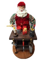 Kirkland Santa’s Workshop Fabric Mache Santa Toys Tools Christmas EXCELLENT - £29.34 GBP