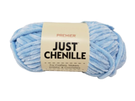 Premier Yarns Just Chenille Super Bulky Yarn - New - Light Blue - £6.38 GBP