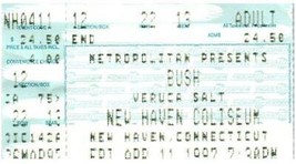 Bush Ticket Stub April 11 1997 New Haven Connecticut Vtg - £19.45 GBP