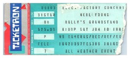 Neil Jeune Concert Ticket Stub Juin 10 1989 Atlantique Ville Neuf Jersey - £26.90 GBP