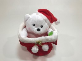  Christmas Plush Animated Interactive  9&quot; Peek a Boo Polar Bear - £19.95 GBP