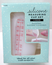 New Pack of 3 Different Size Semitransparent Silicone Craft Mixing Cups - $14.24