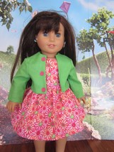 homemade 18" american girl/madame alexander 2 piece jacket/ dress doll clothes p - $19.44