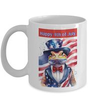 Kawaii Bearded Dragon Mug Gift For Fourth of July, Cute Lizard Mom Patriotic Dec - $17.59+