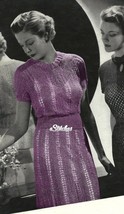 1930s Jiffy Lace Stitch Dress 2 Pieces - Knit pattern (PDF 4146) - £2.99 GBP