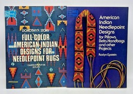 2 Dover Needlework Series-American Indian Needlepoint Designs-Rugs-Pillows-Belts - $14.95