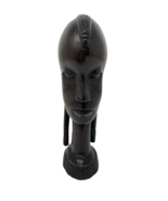 Artisan Made Hand Carved Ebony Wood Figurine African Native Head - £21.78 GBP