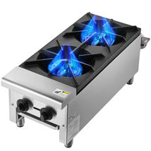 VEVOR Commercial Gas Stove with 2 Burners, Propane and Natural Gas Count... - $303.99