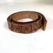 Vintage Tooled Leather NAME Belt Western Cowboy * DON * Approx 37.5” Long - $15.90